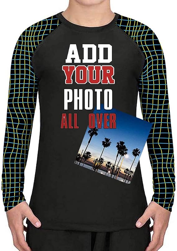 Custom Kids Pattern Rash Guards Shirt Long Sleeve for Sports