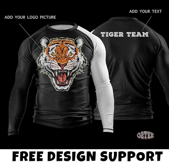 Personalized Design Ranked Rashguard Compression Training Rash Guard for MMA BJJ Wrestling