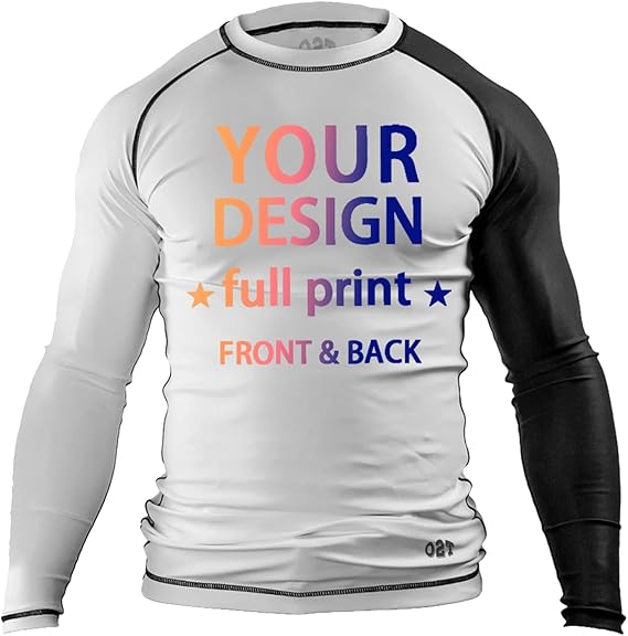 Personalized Design Ranked Rashguard Compression Training Rash Guard for MMA BJJ Wrestling