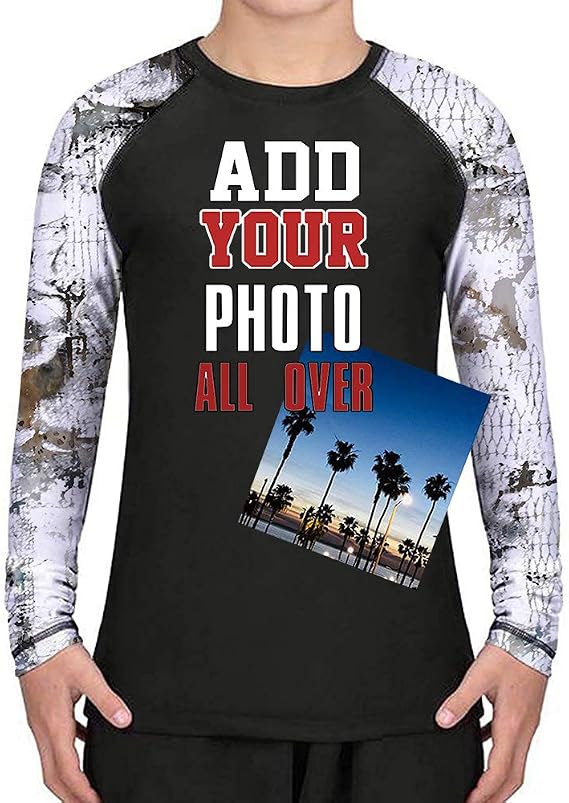 Custom Kids Long Sleeve Rash Guard Personalized Pattern Shirt