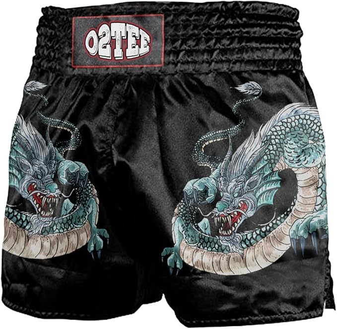 O2TEE Unisex Novelty Galaxy MMA Muay Thai Shorts for Men Women Gym Boxing Kickboxing