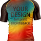 O2TEE Custom Men's Gradient Rash Guard Shirt for BJJ