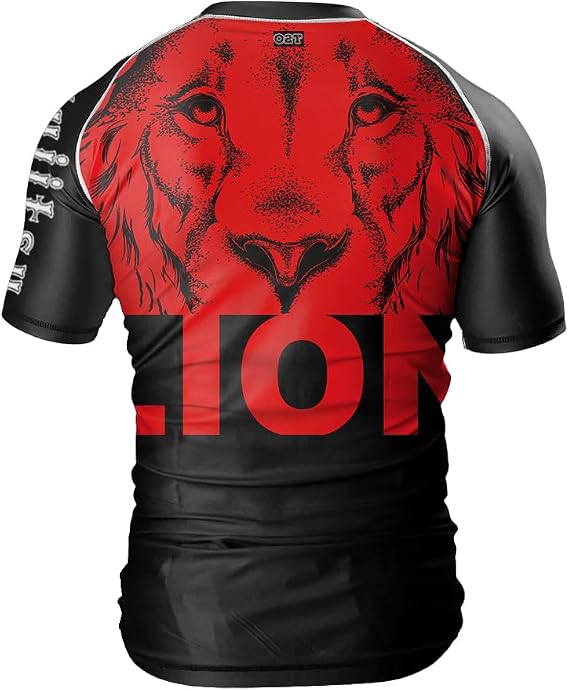 O2TEE Mens Japanese Tattoo Rash Guards Shirt MMA BJJ