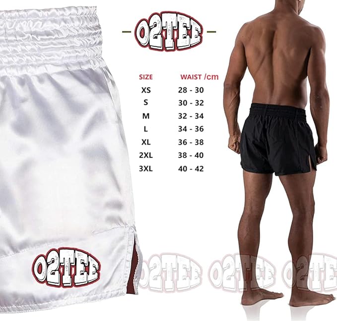 O2TEE Muay Thai Shorts Boxing Shorts MMA Kickboxing  Traditional Styles Nation Shorts