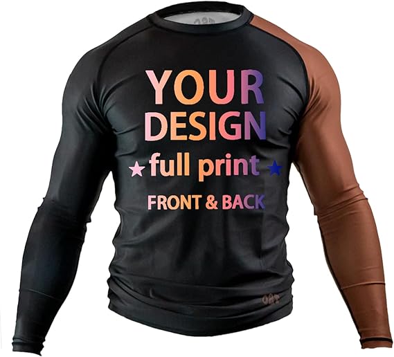 Personalized Design Ranked Rashguard Compression Training Rash Guard for MMA BJJ Wrestling