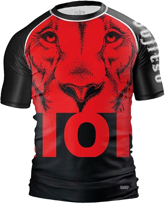 O2TEE Mens Japanese Tattoo Rash Guards Shirt MMA BJJ