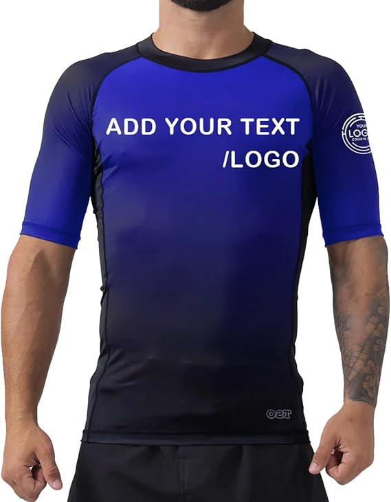O2TEE Men's Customized Compression Rash Guards for MMA