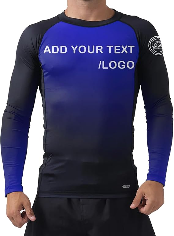 O2TEE Men's Customized Ranked Rash Guards for MMA