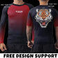 O2TEE Men's Customized Ranked Rash Guards for MMA