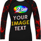 O2TEE Personalized Women's Rash Guards Shirt Add Text Picture