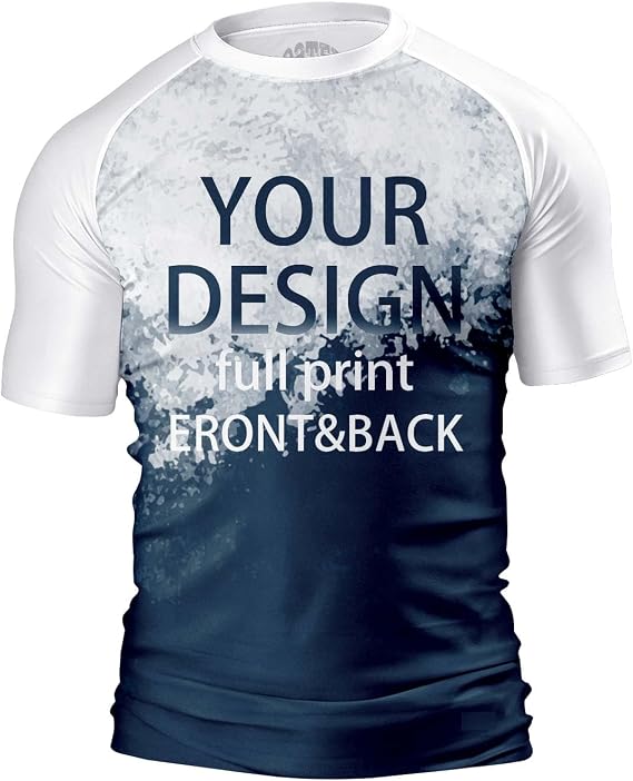 O2TEE Custom Men's Gradient Rash Guard Compression Shirt