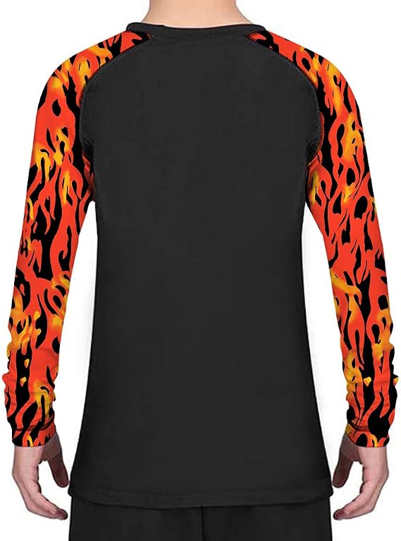Custom Kids Pattern Rash Guards Shirt Long Sleeve for Sports