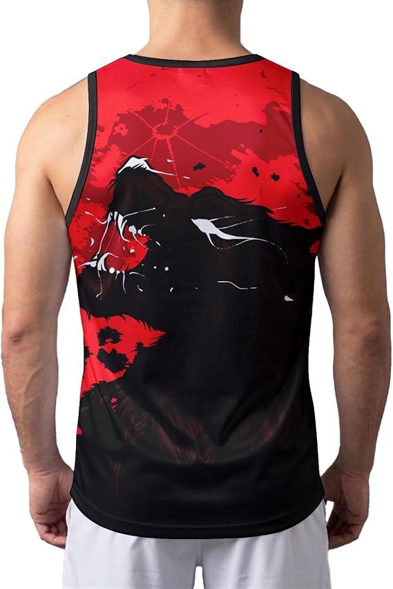 O2TEE Men's Boxing Tank Top Printed Sports Gym Jersey