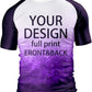 O2TEE Custom Men's Gradient Rash Guard Compression Shirt