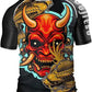 O2TEE Mens Short Sleeve Graphic Rash Guards Shirt MMA