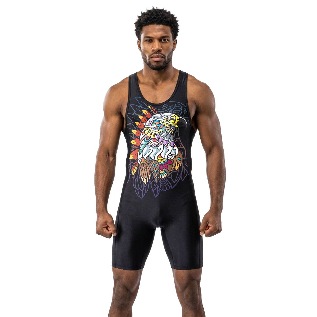 O2TEE Men Totem Animal Powerlifting Singlet for Training