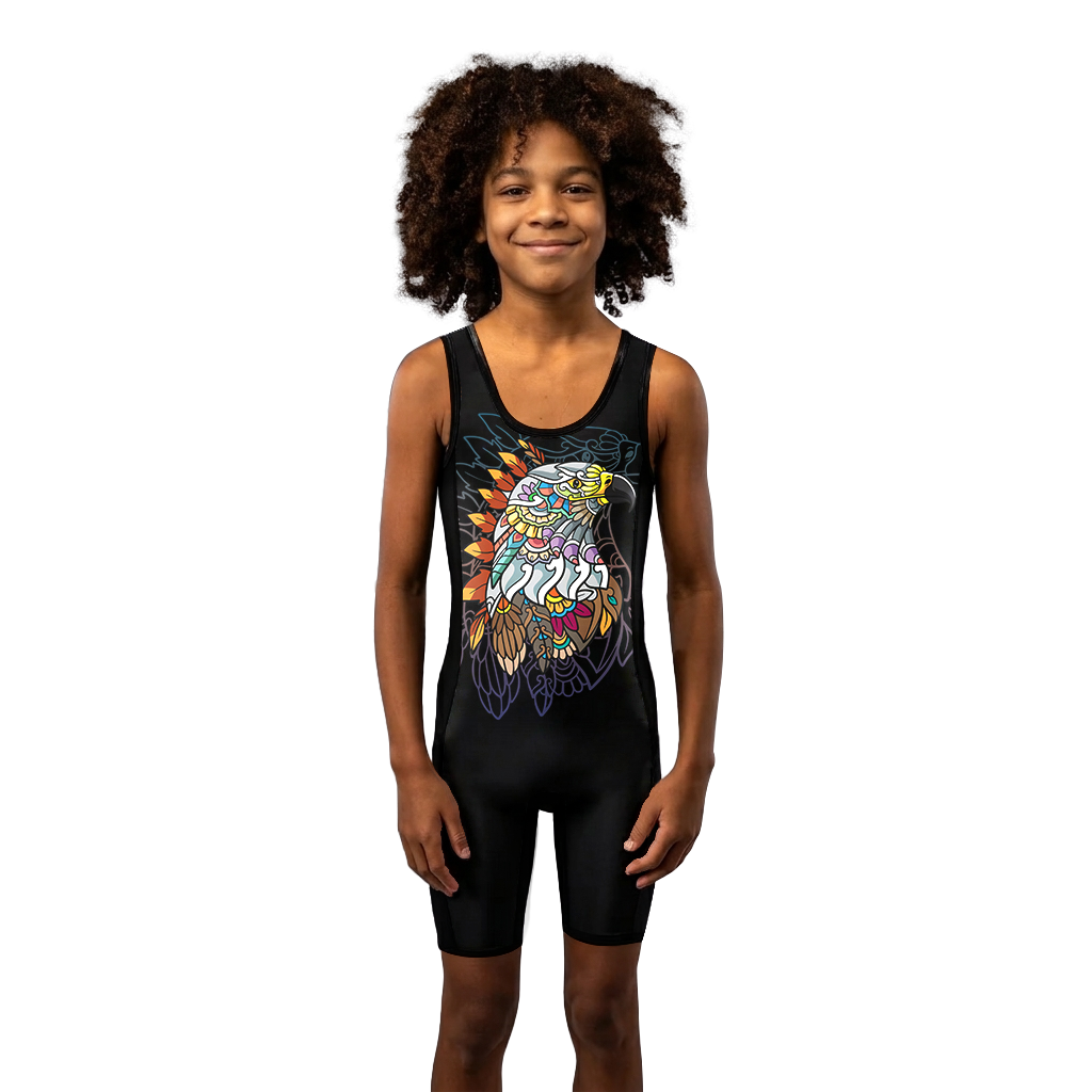 O2TEE Kid Youth Animals Powerlifting Singlet Top