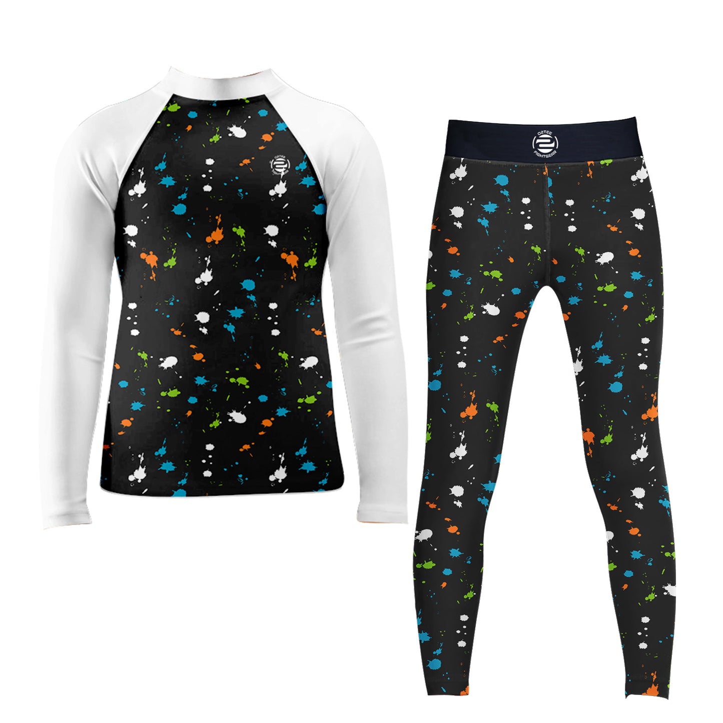 Kid Skull Compression Shirts Pants Sets for MMA BJJ