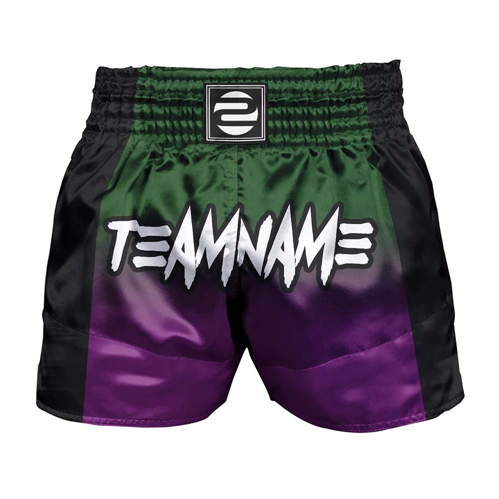 O2TEE Custom Gradient Printed MMA Muay Thai Shorts (Youth Adult size)