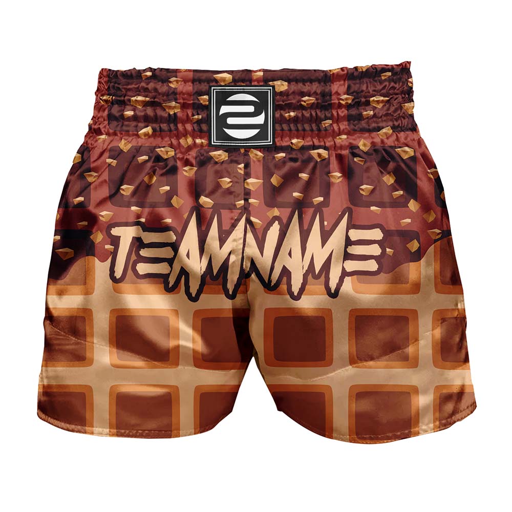 O2TEE Custom Funny Food Printed MMA Muay Thai Shorts (Youth Adult size)