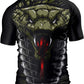 O2TEE Men's Snake BJJ Rash Guard – Army Green Cobra