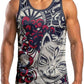 O2TEE Men's Boxing Tank Top Printed Sports Gym Jersey
