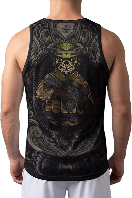 O2TEE men's boxing graphic gym tank top detail image 2