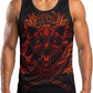 O2TEE men's boxing graphic gym tank top - Ninja Cat