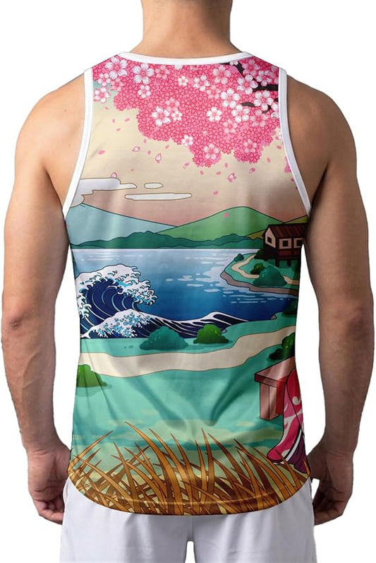 O2TEE Men's Sleeveless Gym Workout Tank Top for Training