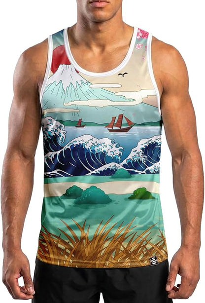 O2TEE Men's Sleeveless Gym Workout Tank Top for Training