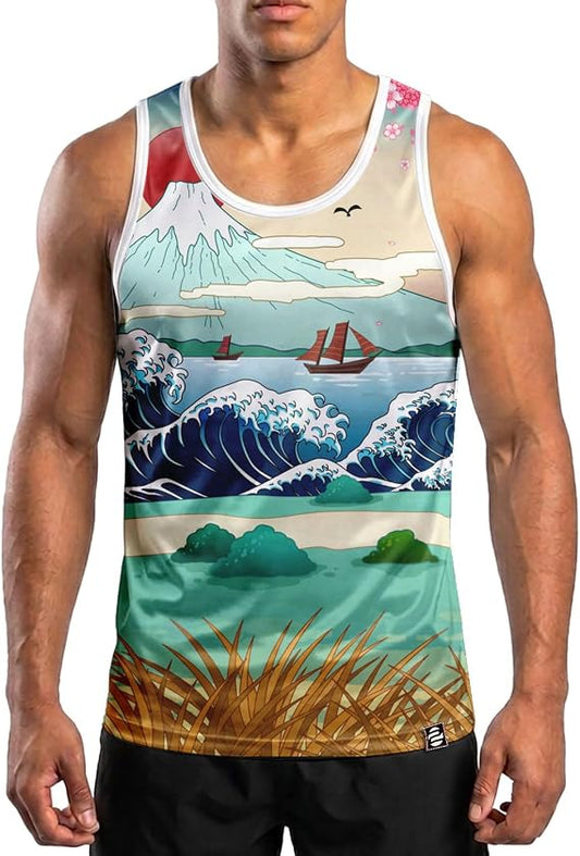 O2TEE Men's Sleeveless Gym Workout Tank Top for Training
