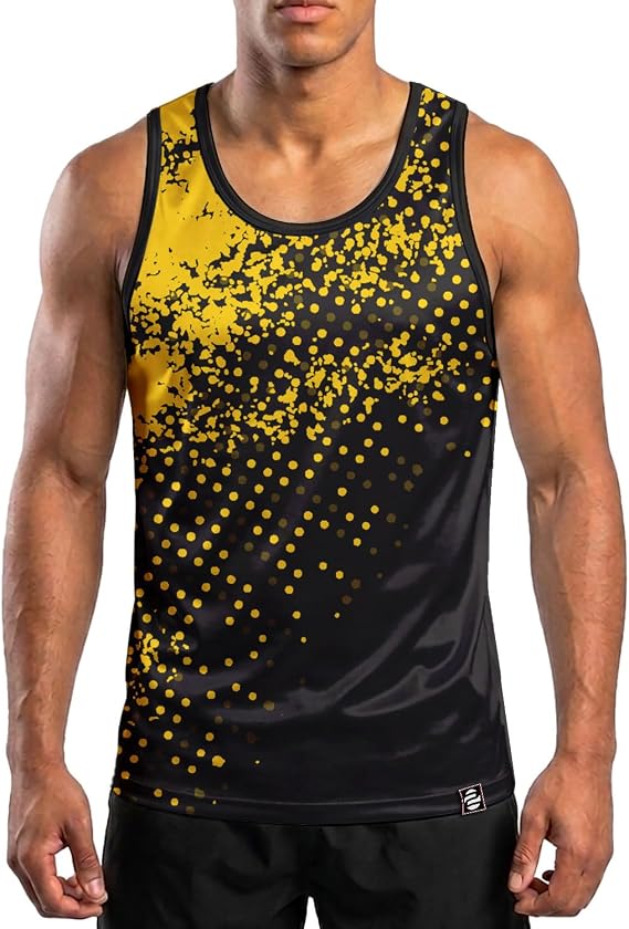 O2TEE Men's Boxing Tank Top Athletic Sleeveless Workout Vest