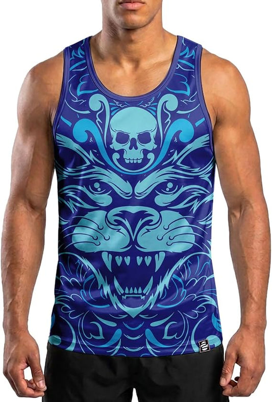 O2TEE Men's Sleeveless Shirt Workout Gym Tank Top