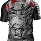 O2TEE Men Graphic Rash Guards Shirt MMA Gym Martial Arts