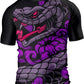O2TEE Men's Snake BJJ Rash Guard – Purple Ukiyo-e