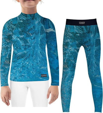 Youth Kids Premium Rashguard Ice Pattern Quick-Dry Comfortable Training Sets