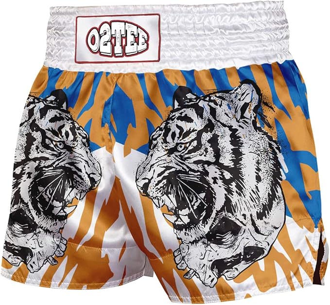 O2TEE Unisex Novelty Galaxy MMA Muay Thai Shorts for Men Women Gym Boxing Kickboxing