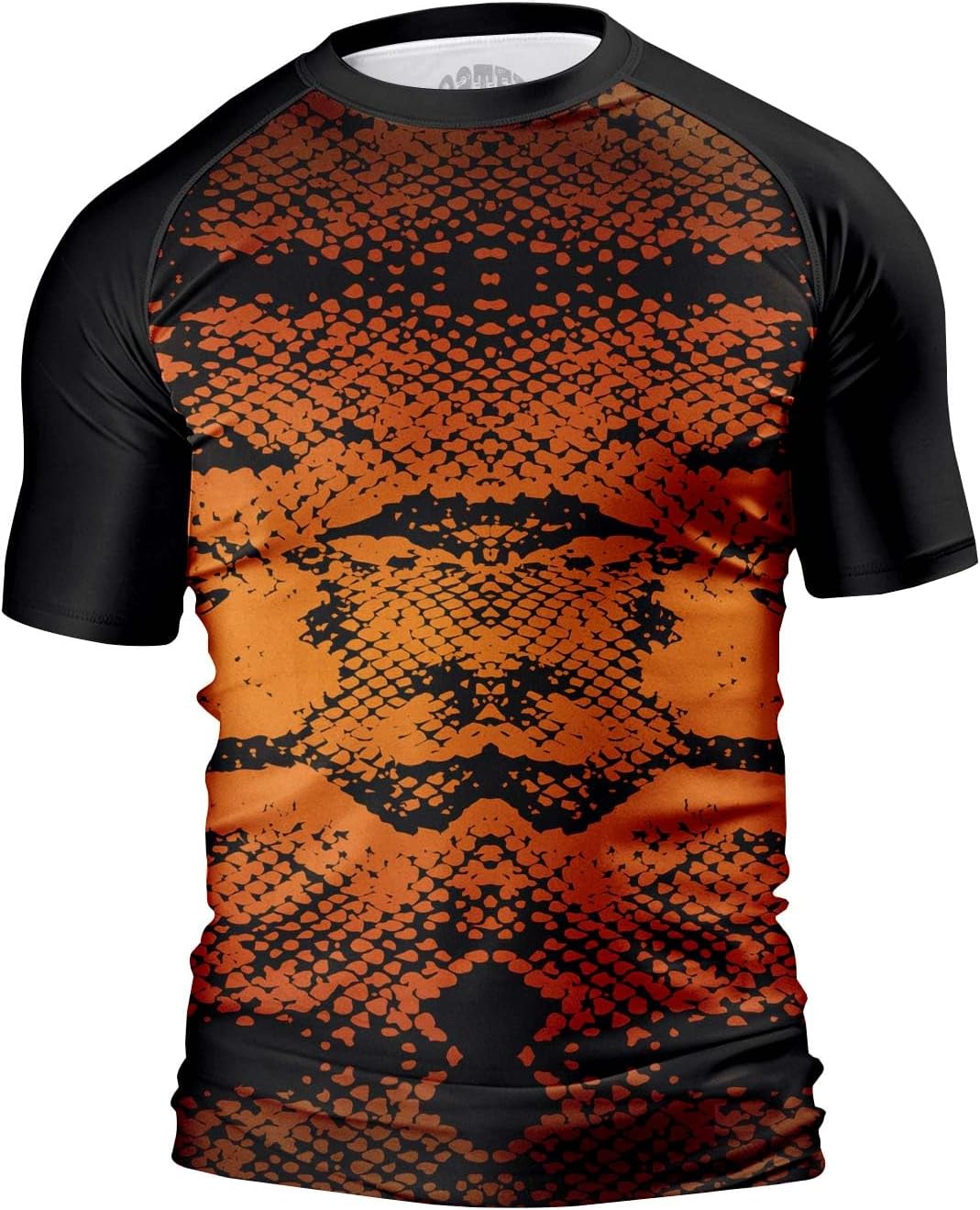 O2TEE Men's Snake BJJ Rash Guard – Orange Viper