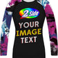 O2TEE Personalized Women's Rash Guards Shirt Add Text Picture
