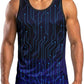 O2TEE Men's Jersey Sci-Fi Graphic Sleeveless Gym Shirt