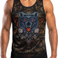 O2TEE men's boxing graphic gym tank top - Totem Wolf