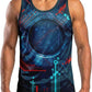 O2TEE Men's Jersey Sci-Fi Graphic Sleeveless Gym Shirt