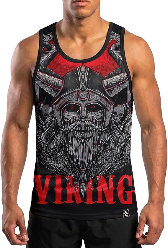 O2TEE Men's Boxing Tank Top Printed Sports Gym Jersey