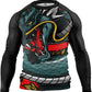 O2TEE Men BJJ Rash Guards Compression GYM MMA Shirt