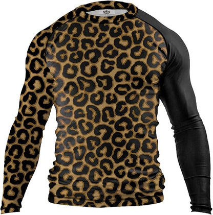 O2TEE Mens Jiu Jitsu Rash Guards Compression MMA Shirt