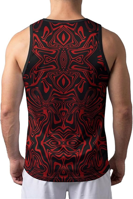 O2TEE Men's Boxing Tank Top Athletic Sleeveless Workout Vest