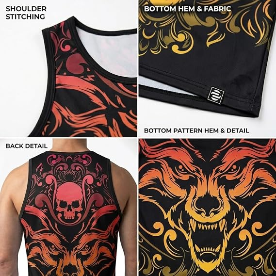 O2TEE Men's Tank Top Training Gym Shirt Sports Vest