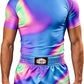 O2TEE Men's Fluid Art Short Sleeve BJJ Rash Guard