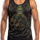 O2TEE Men's Skeleton Wolf Sleeveless Shirt Tank Top