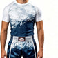 O2TEE Custom Men's Gradient Rash Guard Shirt for BJJ
